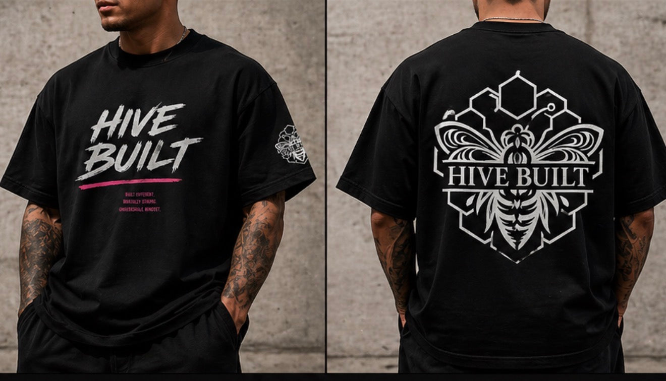 Hive Built Signature Dual Logo Tee Black