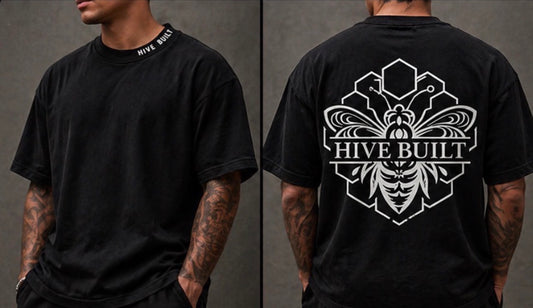 Hive Built Motion Script Tee Black