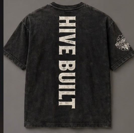 Hive Built Spine Wash Tee Vintage Black