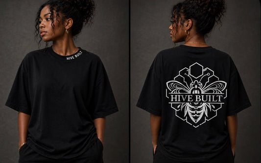 Hive Built Motion Script Tee Black